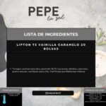 38254 LIPTON TE VAINILLA CARAMELO 20 BOLSAS