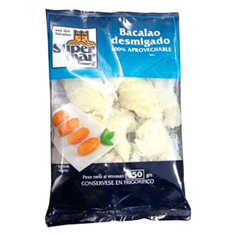 38339 SUPERMAR BACALAO DESMIGADO BOLSA 150GR
