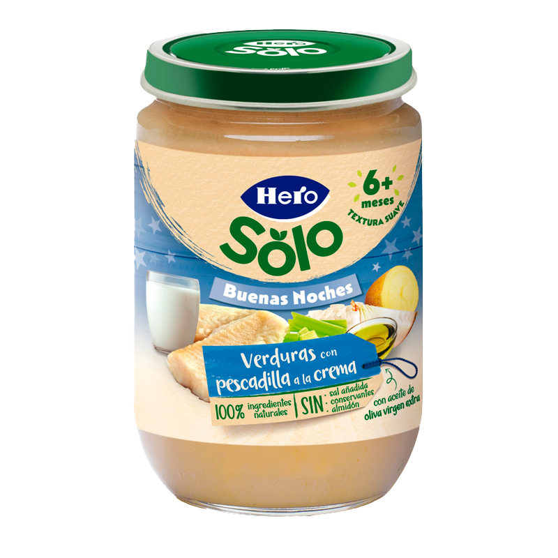 38421 HERO BABY BUENAS NOCHES VERDURAS Y PESCADILLA 190G