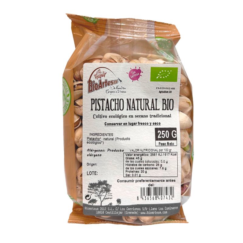 38582 BIOARTESA PISTACHOS NATURALES BIO 250GR