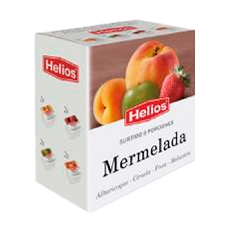 38750 HELIOS JAM PORTIONS ASSORTED 8x25GR