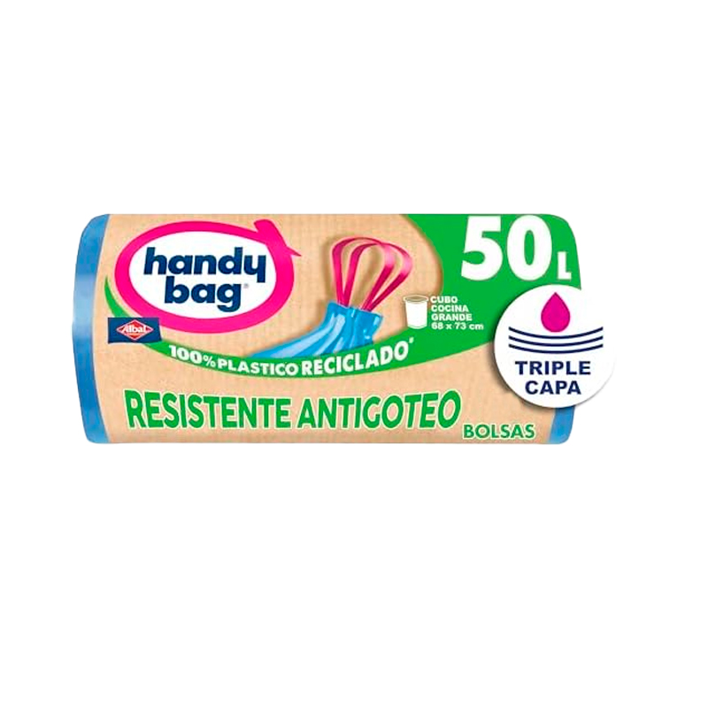 38798 HANDY BAG B. BASURA RES. ANTIGOTEO 50L 8 BOL