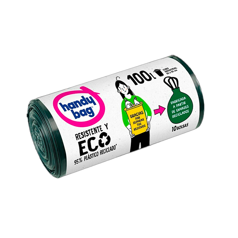 38807 HANDY BAG BOLSA BASURA RESISTENTE Y ECO 100L