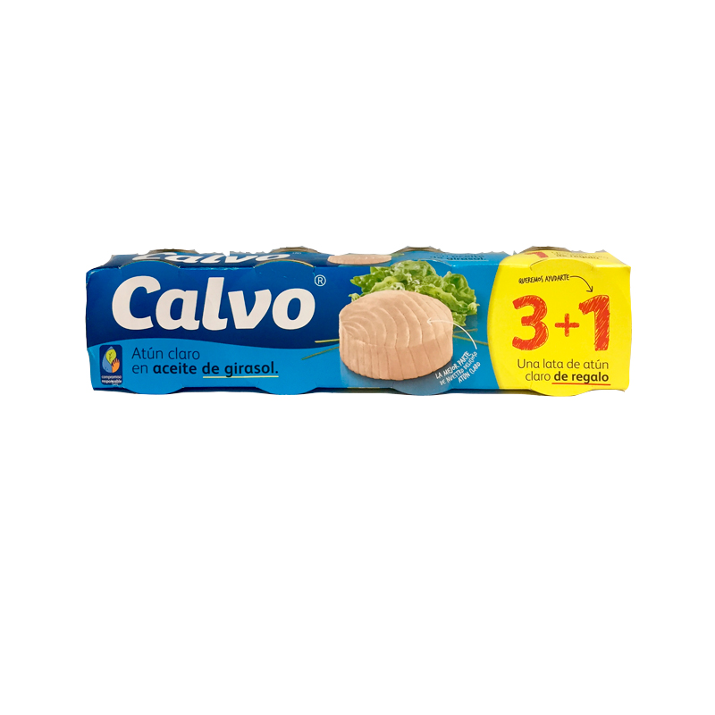 39088 CALVO CALVO THON HUILE DE TOURNESOL PACK-3+1