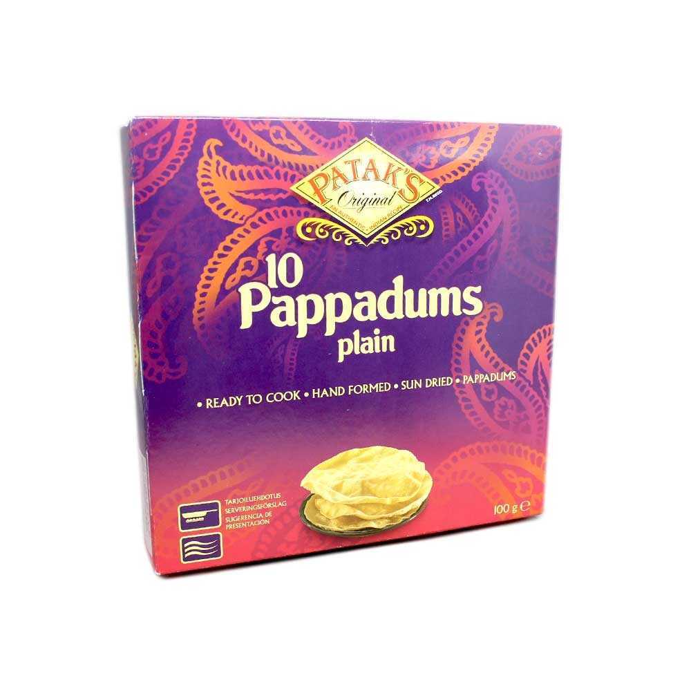 PATAK PAPPADUMS NATURAL 100GR.