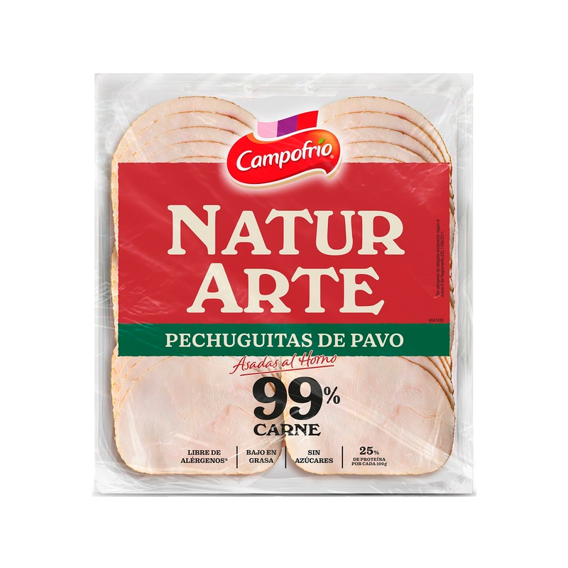 39204 NATURARTE 99% PECHUGA PAVO ASADA 90GR