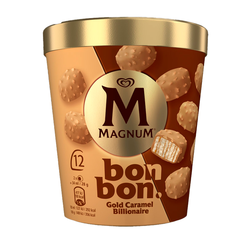 39250 FRIGO MAGNUM SCHOKOLADE MAGNUM GOLD KARAMELL 12UNID