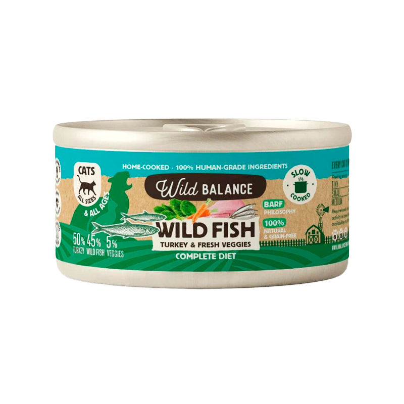 39328 WILD BALANCE POISSON DINDE LÉGUMES FRAIS 120GR