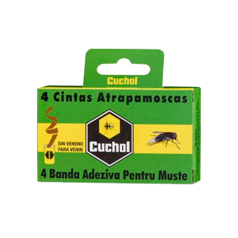 39825 CUCHOL CINTA ATRAPAMOSCAS 4 UNID