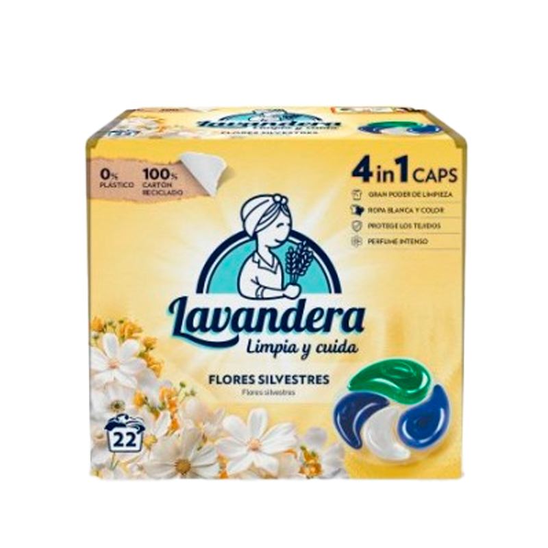 40435 LA ANT. LAVANDERA DETERG. CAP. FLORES SIL. 22UN