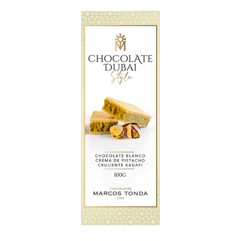 40478 MARCOS TONDA CHOCOLATE DUBAI BLANCO 100 GR